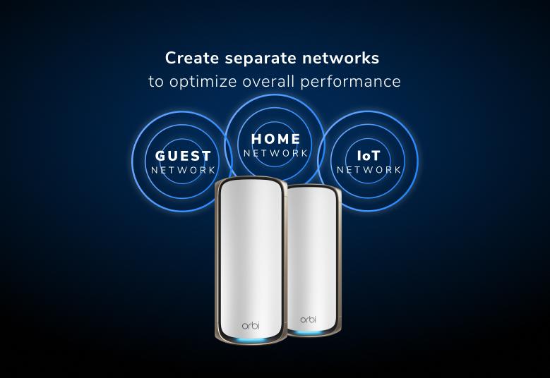 Orbi RBKE972S Create separate networks  to optimize overall performance